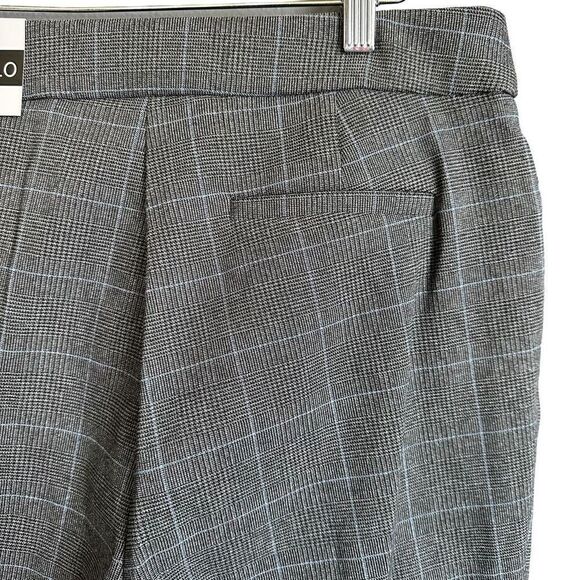 Rafaella Sports High Rise The Straight Tartan Print Academia Golf Pants - Picture 7 of 13